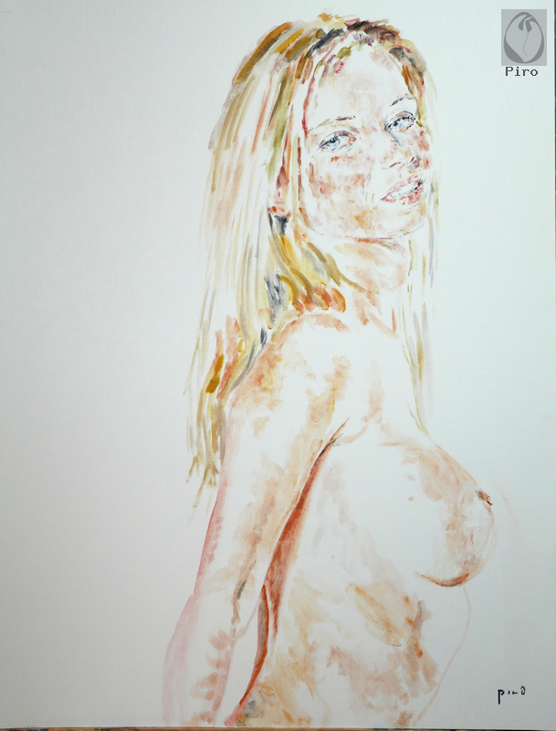 oil on paper - olio su carta di Piro